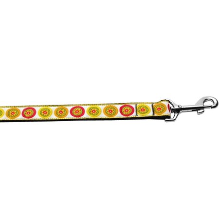 MIRAGE PET PRODUCTS Autumn Daisies Nylon Dog Leash0.63 in. x 4 ft. 125-132 5804